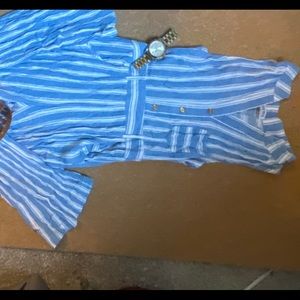 Super cute striped pants suit fashion nova